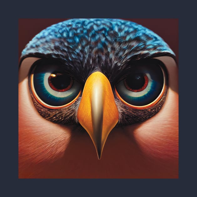 Hawk Head Closeup by Geminiartstudio