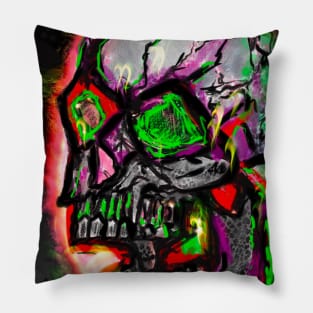 Screaming Skull Pillow