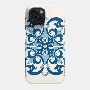 Azulejo Fleur De Lis Style Pattern Phone Case