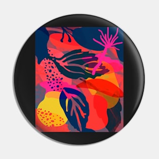Superbright abstract flower frenzy Pin