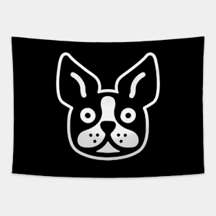 CUTE VECTOR TERRIER FACE Tapestry