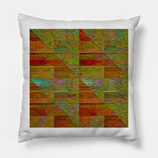 Jewel Toned Textured Triangles Pillow