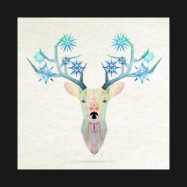 deer winter by Manoou