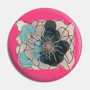 abstract plastic wrap FLOWER Pin