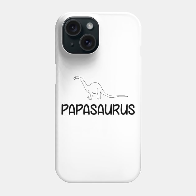 Dad Tshirt - Papasaurus - Funny Cool Gift Phone Case by olivergraham