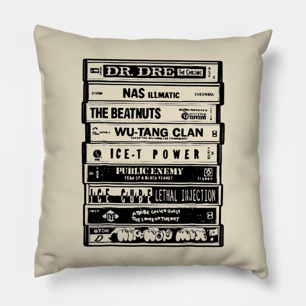 Classic Hip Hop 90s Pillow by tabkudn