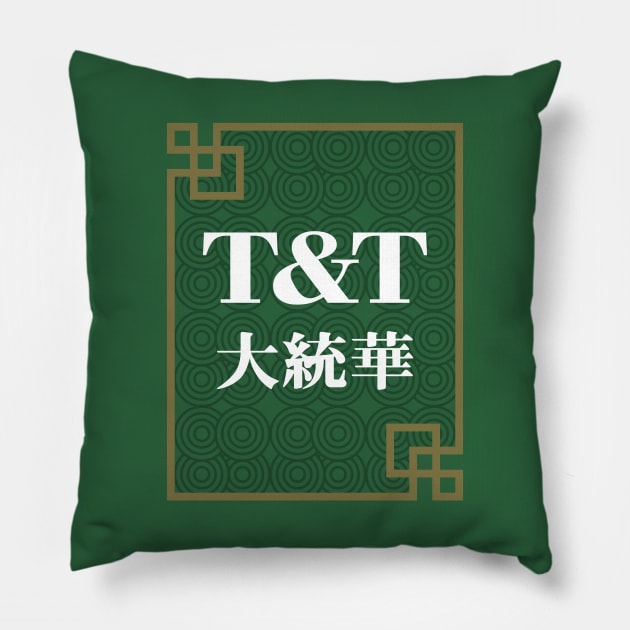 T&T Supermarket Logo Pillow by CrystalClods