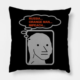 NPC Meme Russia Orange Man Impeach T Shirt Pillow