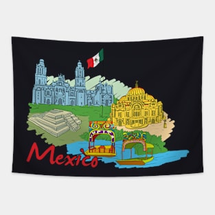 Mexico Sightseeing Mexican Gift Tapestry