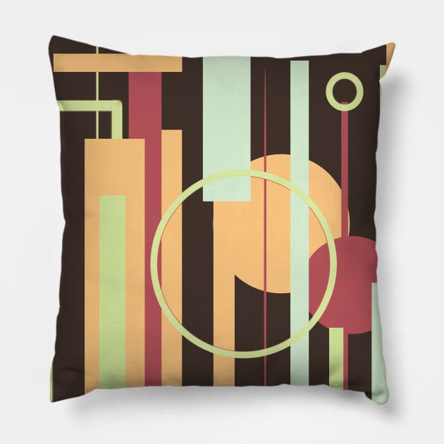 Mid century pattern geometric chic Pillow by carolsalazar