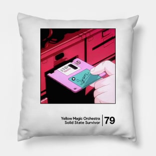 Solid State Survivor / Minimalist Style Graphic Fan Artwork Pillow