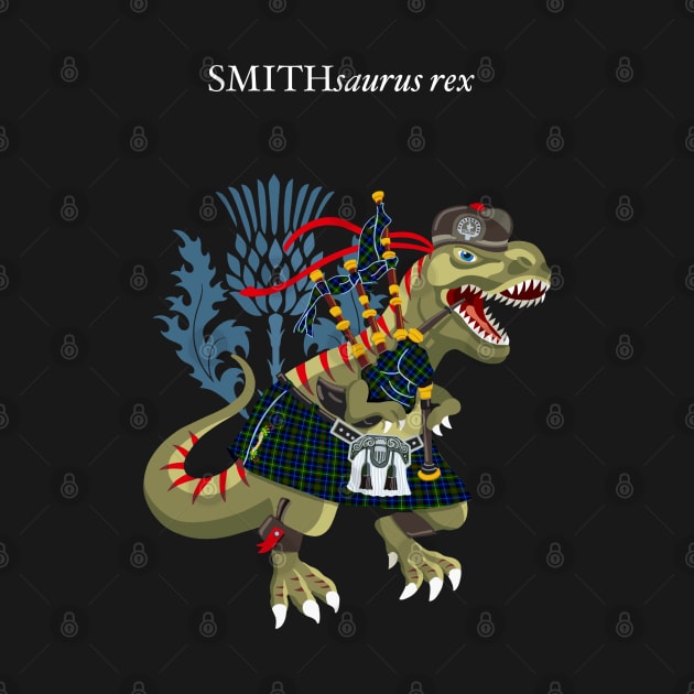 Clanosaurus Rex SMITHsaurus Rex Smith clan Scotland Family Tartan by BullShirtCo