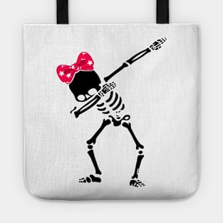 Dabbing skeleton girl, Dabbing skeleton, Dab Tote