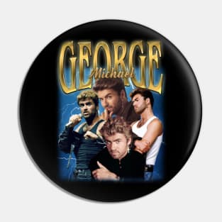 RETRO VINTAGE GEORGE MICHAEL 90S BOOTLEG STYLE Pin