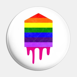 LGBT gay pride march pocket graphic Pin