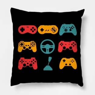 Video Game Console Controllers Retro 80's 90's Arcade Gamer Pillow