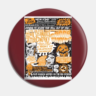 Silver Shamrock Spookshow Spectacular in ORANGE Pin