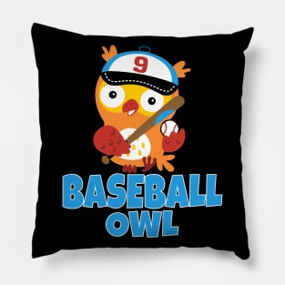 Cute baseball owl Pillow