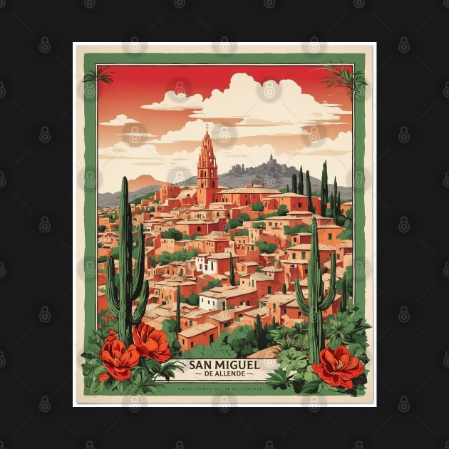 San Miguel de Allende Mexico Tourism Vintage Poster by TravelersGems