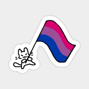 bi flag kitty Magnet