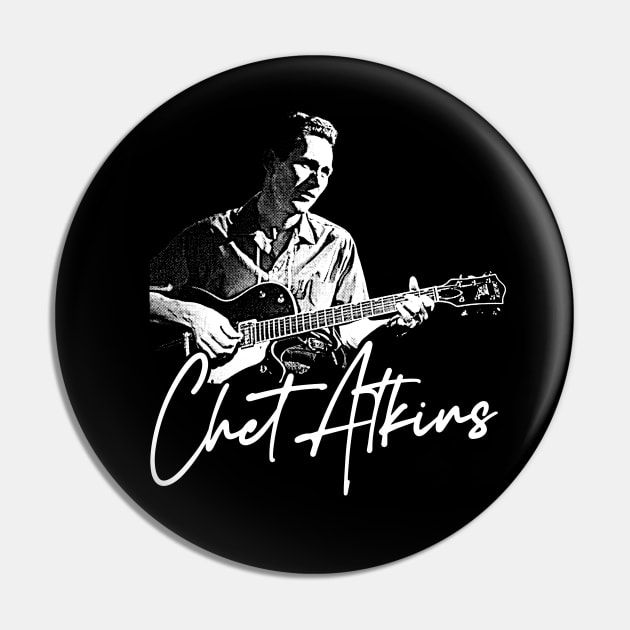 Chet Atkins / Vintage Style Fan Design Pin by DankFutura