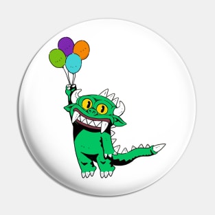 Hodag riding a balloon Pin