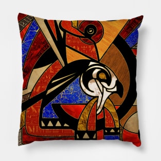 Egyptian Horus Geometric Abstract Pillow