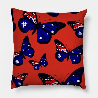 Australia Day Butterfly Pattern Proud Australian Celebrating Australian Independence Pillow