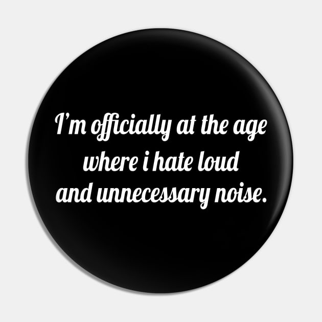 I'm officially at the age where i hate loud, Funny sayings Pin by WorkMemes