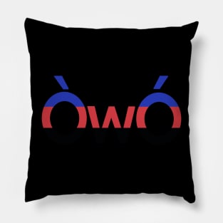 ÒwÓ polyamory angry owo emoticon pride Pillow