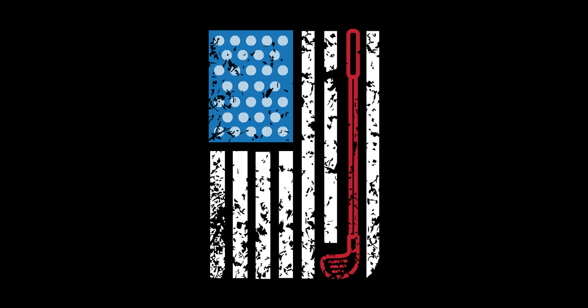 American Flag - Golf Club - Cool Golfing Shirt - Golf - Posters and Art
