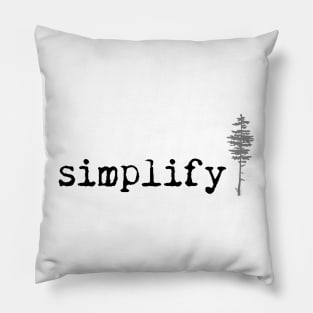 Simplify Thoreau Typewriter Pine Tree Pillow