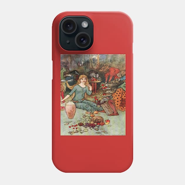 Fantasy Fairy Tale Art by Warwick Goble Phone Case by PaperMoonGifts