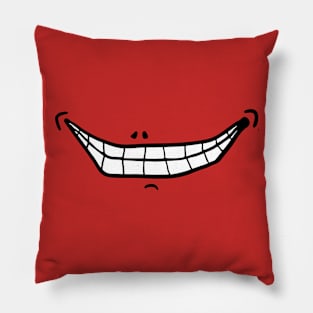 Sheepish Grin (black on white) Pillow