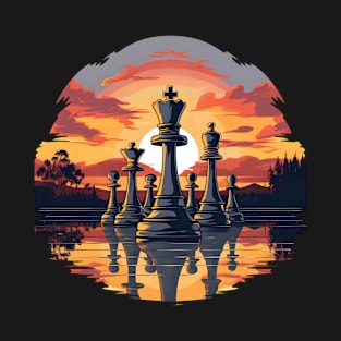 Chess Shirt | Vintage Retro Sunset T-Shirt