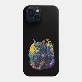 Colorful Robotic Cat Phone Case