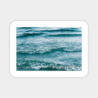 Green Lake Waves Abstract Magnet