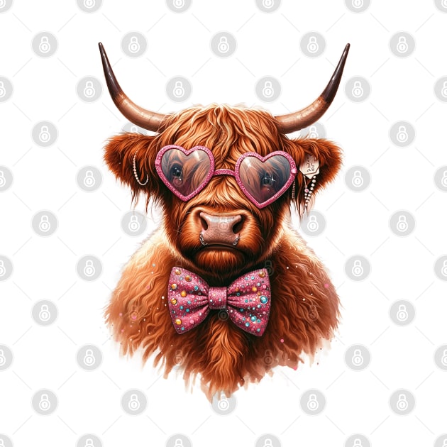 Cool Highland Cow by Chromatic Fusion Studio