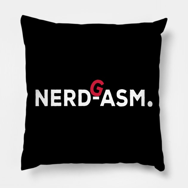 Nerdgasm funny nerd gift Pillow by NIKA13