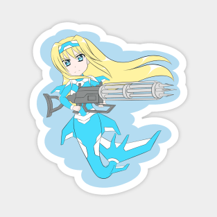 Speargun Mermaid (Blonde) Magnet