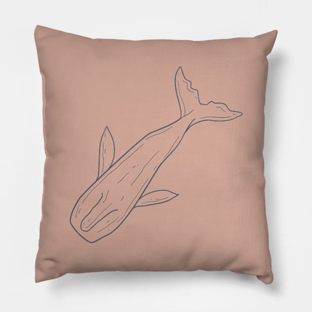 Sperm Whale 3 Pillow by ArtDary