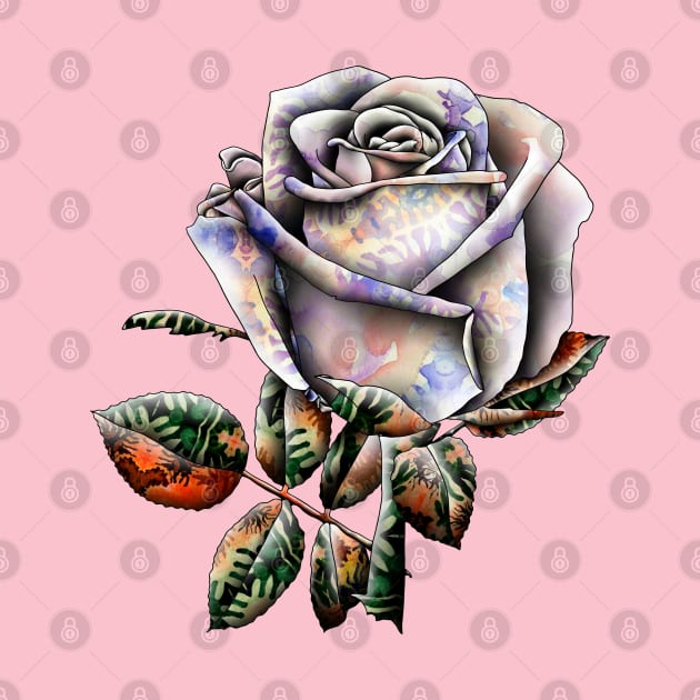 Watercolor Rose by Zodiart