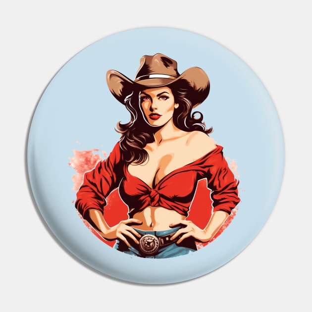 Retro vintage cowgirl Pin by javierparra