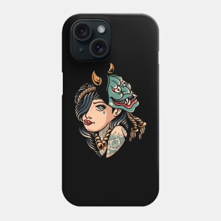 oni girl tattoo Phone Case