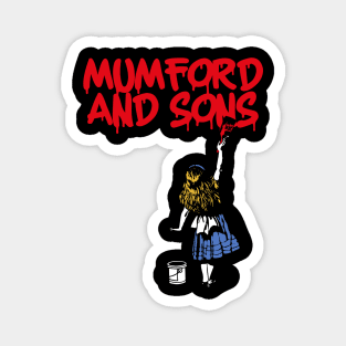 mumford ll girls with red paint Magnet