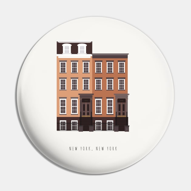 New York City, NYC Brownstone Pin by lymancreativeco