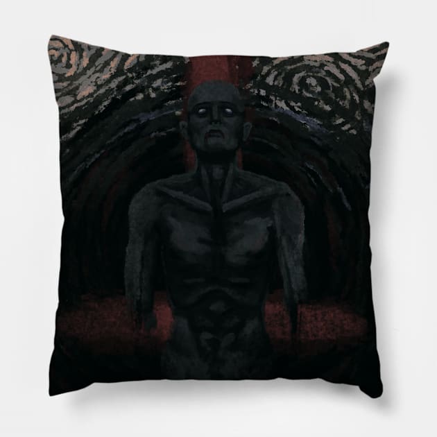 The devil all the time | Painting | Handraw | Watercolor Pillow by Pavlushkaaa