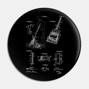 broom dust pan Vintage Patent Drawing Pin