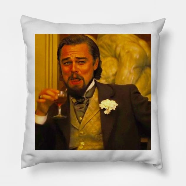 Leonardo DiCaprio Laughing Pillow by FlashmanBiscuit