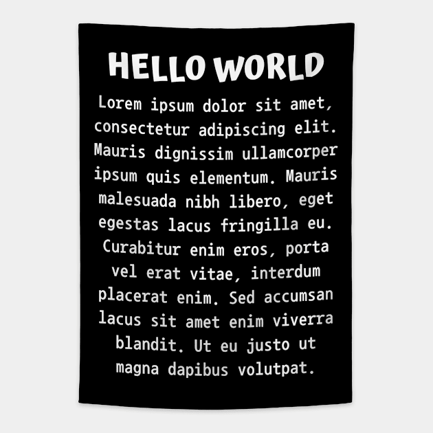 Lorem Ipsum (White) Tapestry by Mey Designs